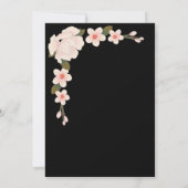 Modern Deco | Elegant Onyx Black and White Wedding Kaart (Achterkant)