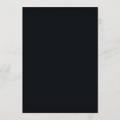 Modern Deco | Elegant Onyx Black and White Wedding Menu (Achterkant)