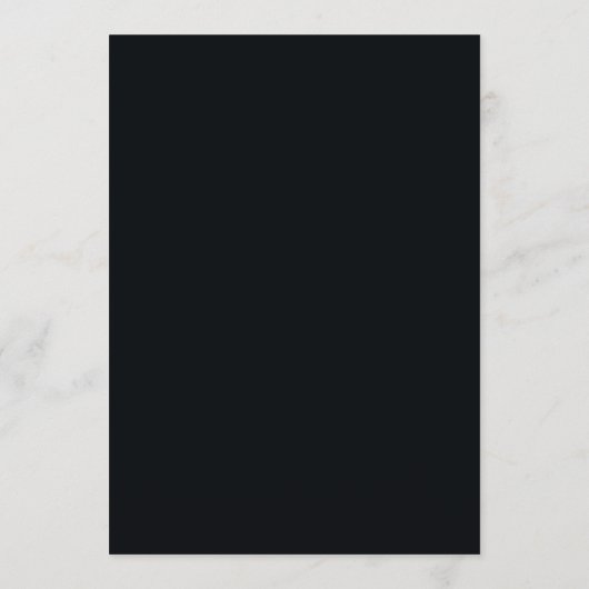Modern Deco | Elegant Onyx Black and White Wedding Menu (Achterkant)