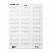 Modern Deco | Elegant White en Dusty Blue Etiket (Full Sheet)