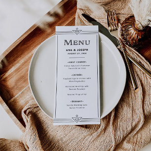 Modern Deco Klassieke Zwart en Wit Menu