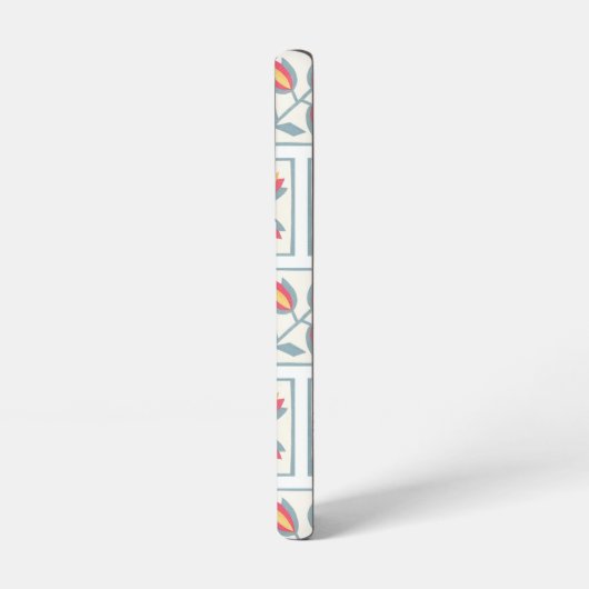 Modern Decorative Flowers Pattern Samsung Galaxy Hoesje (Linkerkant)