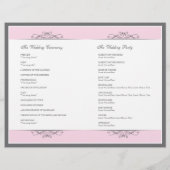 Modern Decorative Wedding Program Flyer (Achterkant)