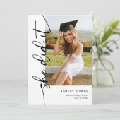Modern deed ze het foto Afstuderen Kaart (Staand voorkant)