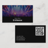 Modern Deejay Music DJ Party Music Djing QR Code Visitekaartje (Voorkant / Achterkant)