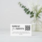 Modern Deel je Shots QR-code Informatiekaartje (Staand voorkant)