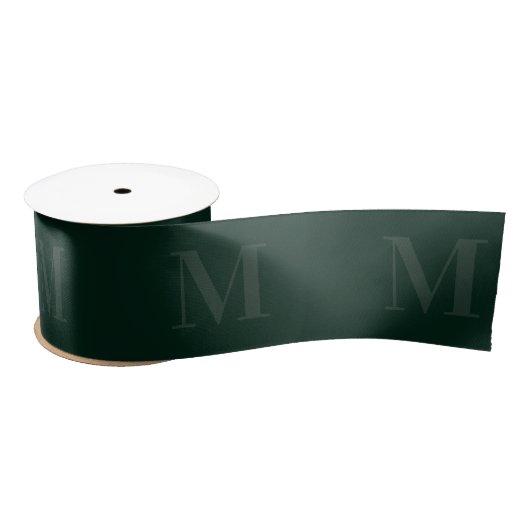 Modern Deep Forest Green Minimalist Monogram 3in Lint (Spoel)