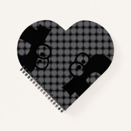 MODERN DEEP GRAY BLACK CUTE NOTITIEBOEK