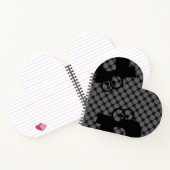 MODERN DEEP GRAY BLACK CUTE NOTITIEBOEK (Binnen)