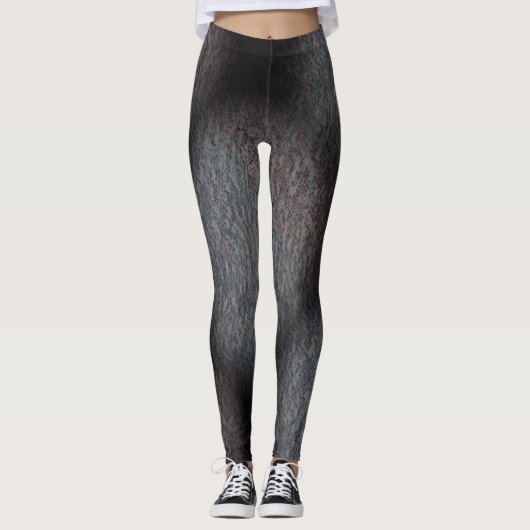 MODERN DEEP Grey Black CUTE LEGGINGS (Voorkant)