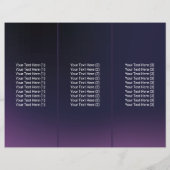 Modern Deep Paars Beauty Salon Spa Tri-Fold (Achterkant)