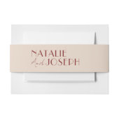 Modern Deep Red Unique Fancy Wedding Uitnodigingen Wikkel (Voorkant Voorbeeld)