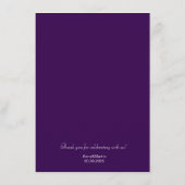 Modern 'Deep Zee Bloom' Wedding Menu | Paarse & Te (Achterkant)