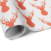 Modern Deer Head Silhouettes Cadeaupapier (Rol Hoek)