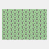 Modern Deer Head Silhouettes Inpakpapier Vel (Voorkant 2)