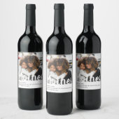 Modern | Definitie van de foto van moeder Wijn Etiket (Flessen)