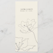 Modern Delicate Soft Eggshell Menu (Achterkant)