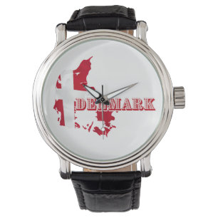 Modern Denemarken Letter MAP Vlag Souvenir Horloge