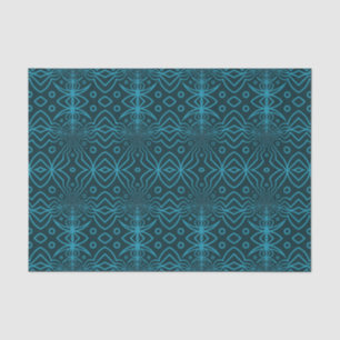 Modern denim Blue Decorative Geometric Pattern Tissuepapier