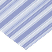 Modern Denim Blue Striped Korte Tafelloper (Hoek)
