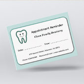 Modern Dentist Appointment Reminder Cards Afsprakenkaartje