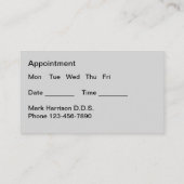 Modern Dentist Appointment Visitekaartje (Achterkant)