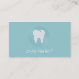 Modern Dentist White Tooth Logo Visitekaartje Afsprakenkaartje