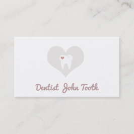 Modern Dentist White Tooth Logo Visitekaartje Afsprakenkaartje