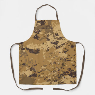 Modern Desert Brown Camouflage Camo Pattern Schort