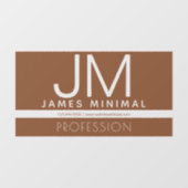 Modern Design | Bruin en Transparant Helder Raamsticker (Vel)