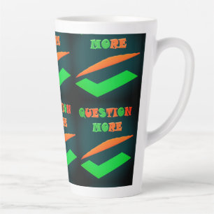 Modern design donkere kleuren thema Vraag Latte Mok