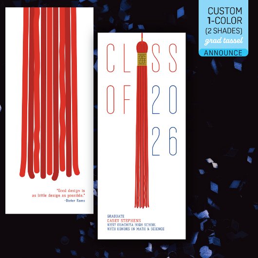 Modern Design Grad Announcement | Color-Editable