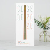 Modern Design Grad  Announcement | Color-Editable (Staand voorkant)