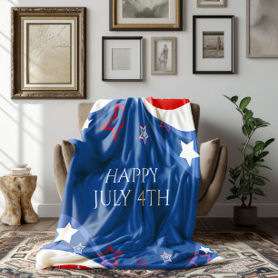 modern design met Amerikaanse vlag Fleece Deken