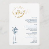 Modern Destination Wedding Menu Card (Devant)