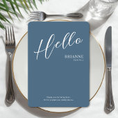 Modern Destination Wedding Place and Menu Card