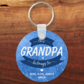 Modern Deze opa hoort bij Vaderdag Blue Sleutelhanger (Voorkant)