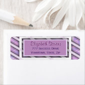 Modern diagonaal gestreept patroon etiket (Insitu)