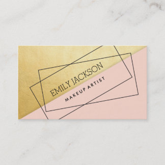 Modern diagonaal grafisch Visitekaartje Roze
