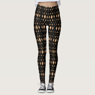 Modern Diamond Geometric Pattern Leggings