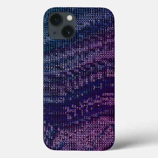 Modern Digitaal Abstract Paars en Blauw Case-Mate iPhone Case (Achterkant)