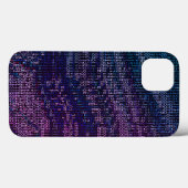 Modern Digitaal Abstract Paars en Blauw Case-Mate iPhone Case (Achterkant (horizontaal))