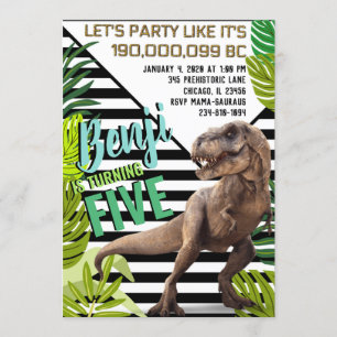 Modern Dinosaur Birthday Kaart