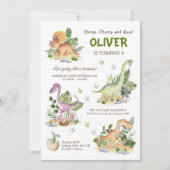 Modern Dinosaur kinderen Birthday Party Kaart (Voorkant)