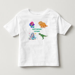 Modern Dinosaur zeemeermin Verjaardagsfeestje Kinder Shirts