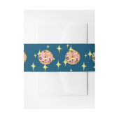 Modern Disco Ball Blue Uitnodigingen Wikkel (Voorkant Voorbeeld)