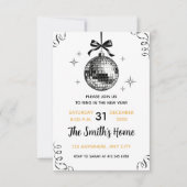 Modern Disco Ball New Year’s Eve Party  Kaart (Voorkant)