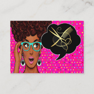 Modern Diva Pop Art Appointment Card Afsprakenkaartje