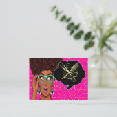 Modern Diva Pop Art Appointment Card Afsprakenkaartje (Staand voorkant)