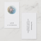 Modern DJ Cool White Futuristic Visitekaartje (Voorkant / Achterkant)